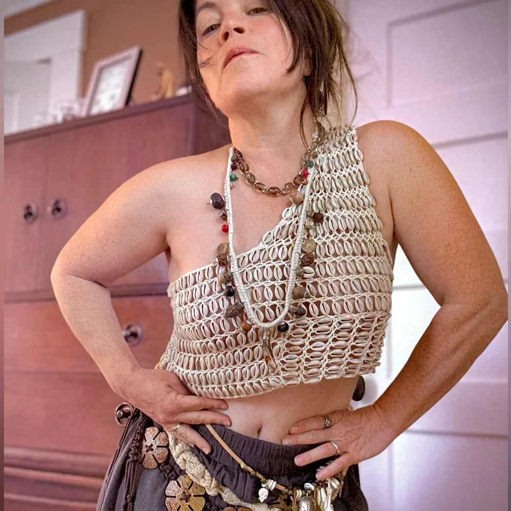 Cowrie Shell & Crochet Camisole - Picture 6 of 16